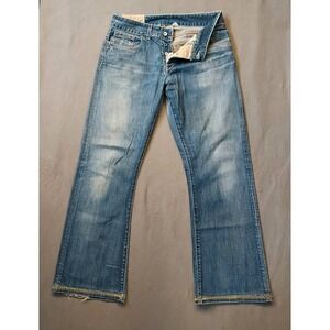 Loomstate Jeans Men's 32"‎ X 32" "Credence" Organic Cotton Button Fly Blue USA